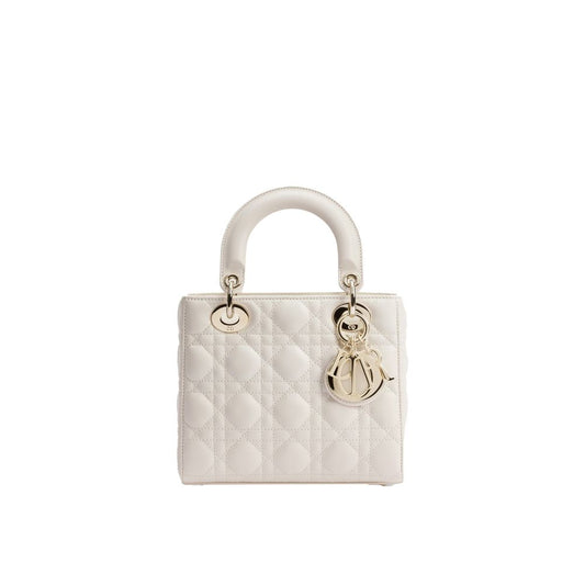 Dior White Lamb Leather Handbag