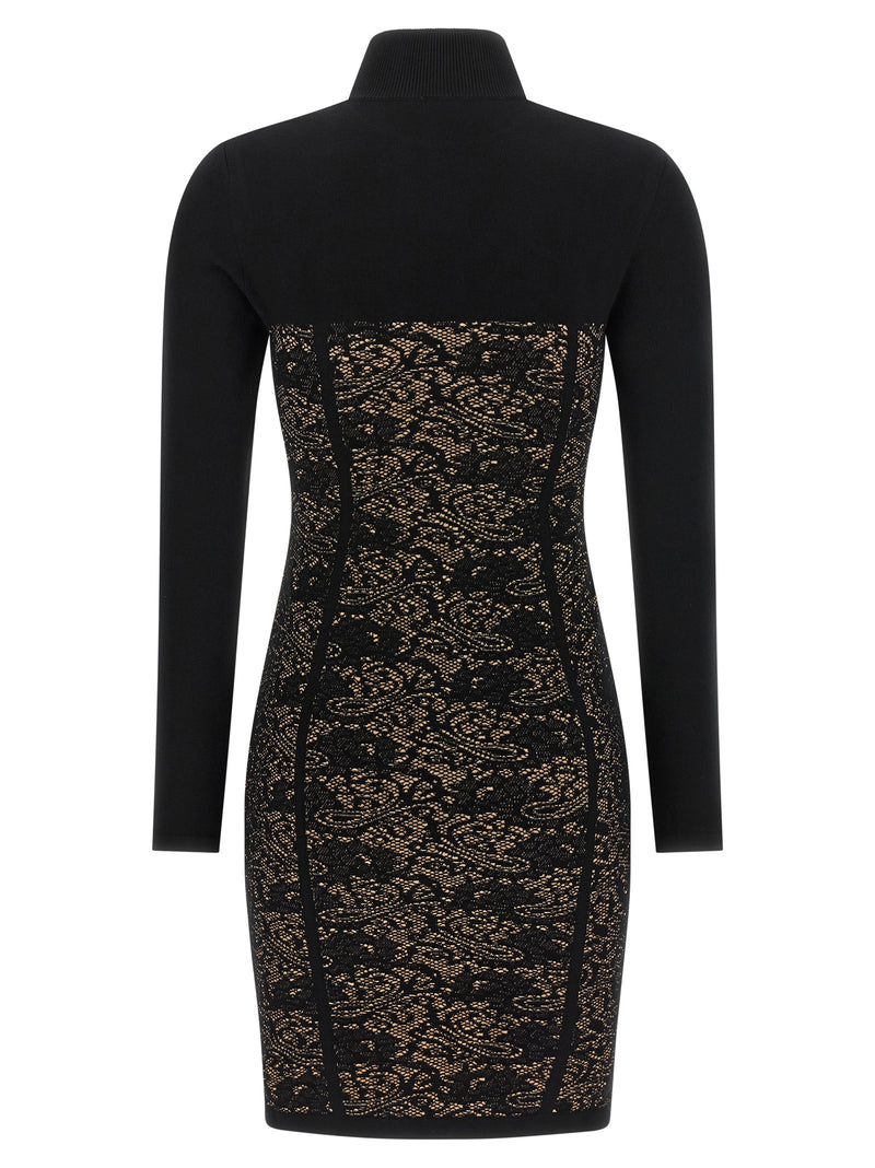 Elisabetta Franchi Black Viscose Short Dress