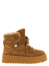 PINKO Martina Brown Cowhide Flat Boots for Women