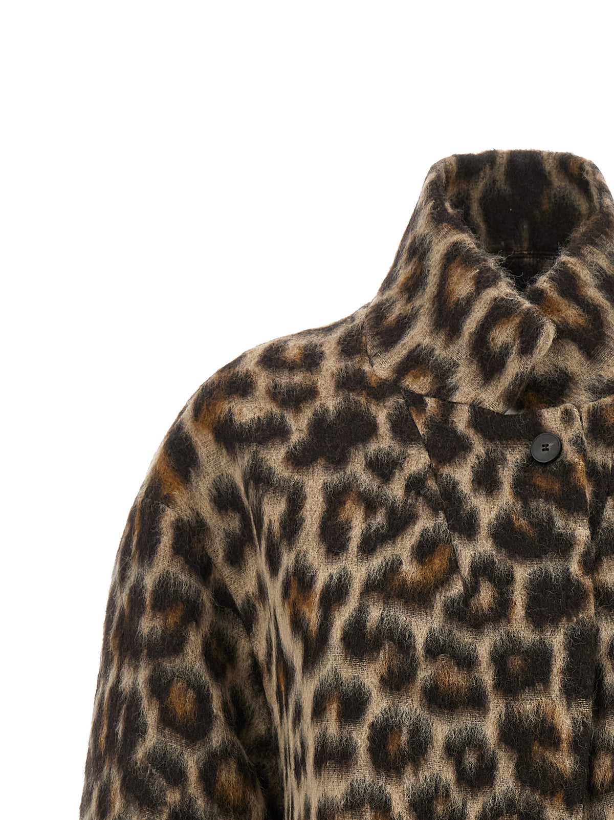 Alberto Biani Beige Wool Coat - Oversize Caban for Winter Elegance