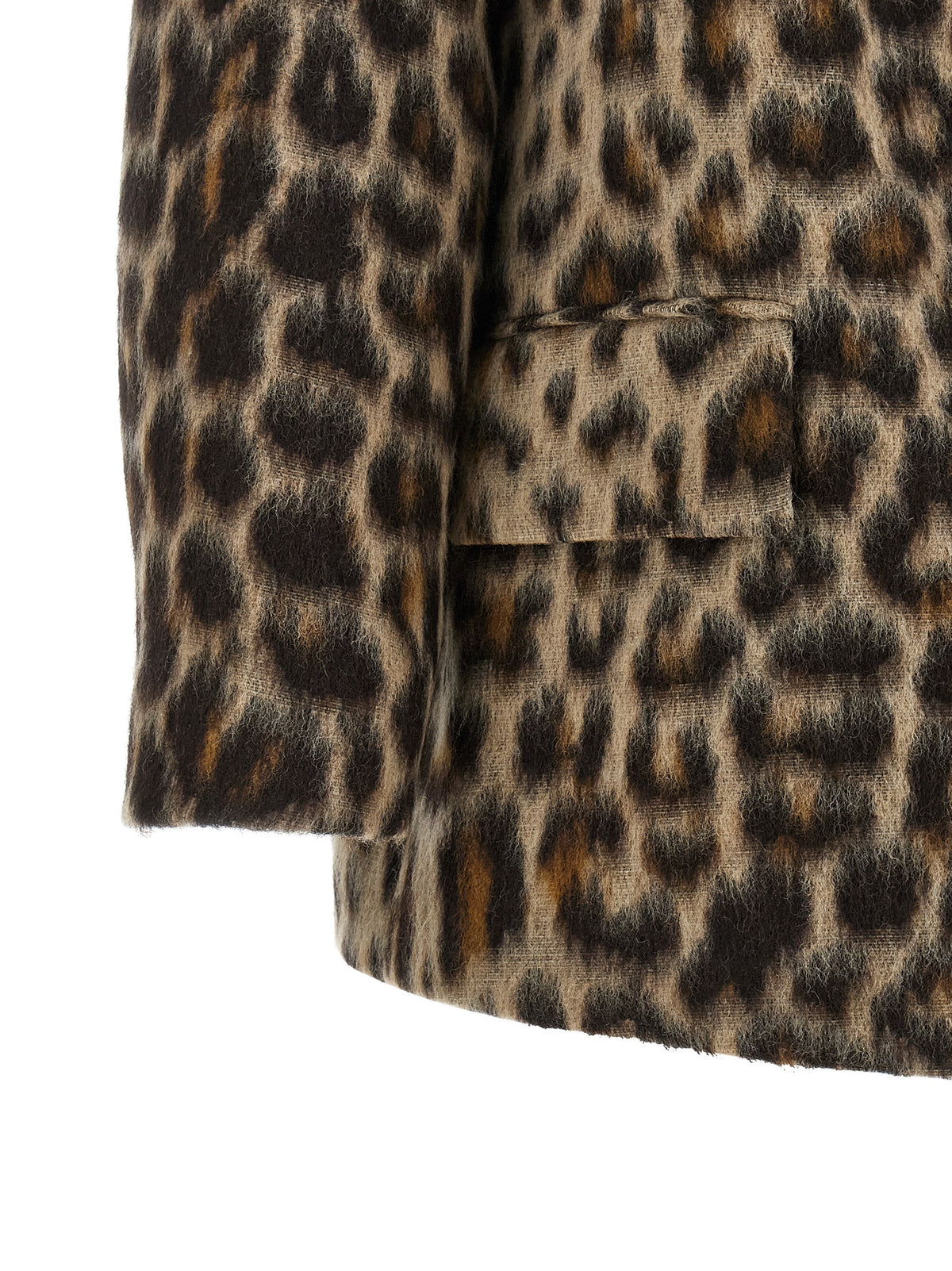 Alberto Biani Beige Wool Coat - Oversize Caban for Winter Elegance