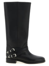 PINKO Cheval Black Cowhide Over The Knee Boots