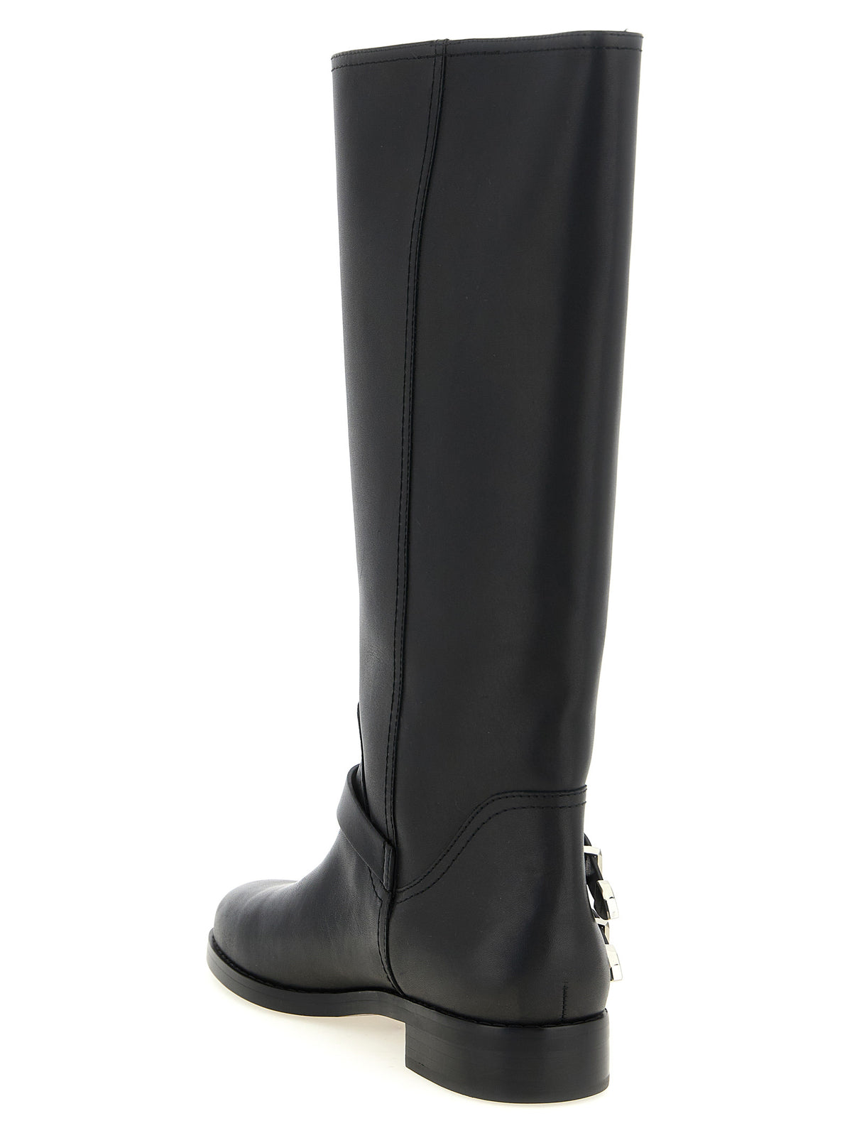 PINKO Cheval Black Cowhide Over The Knee Boots