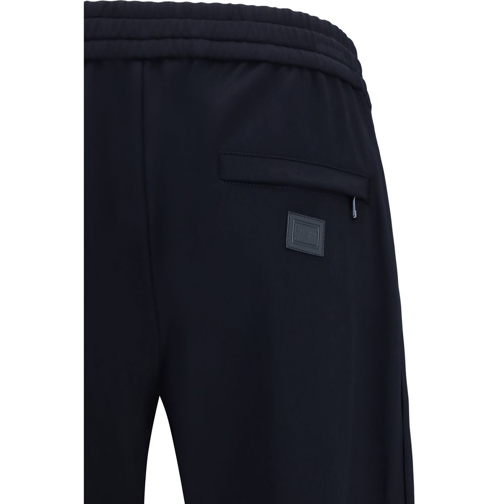 Dolce & Gabbana Blue Polyamide Athletic Pants for Men