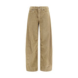 R13 Janine Brown Cotton Relaxed Fit Jeans