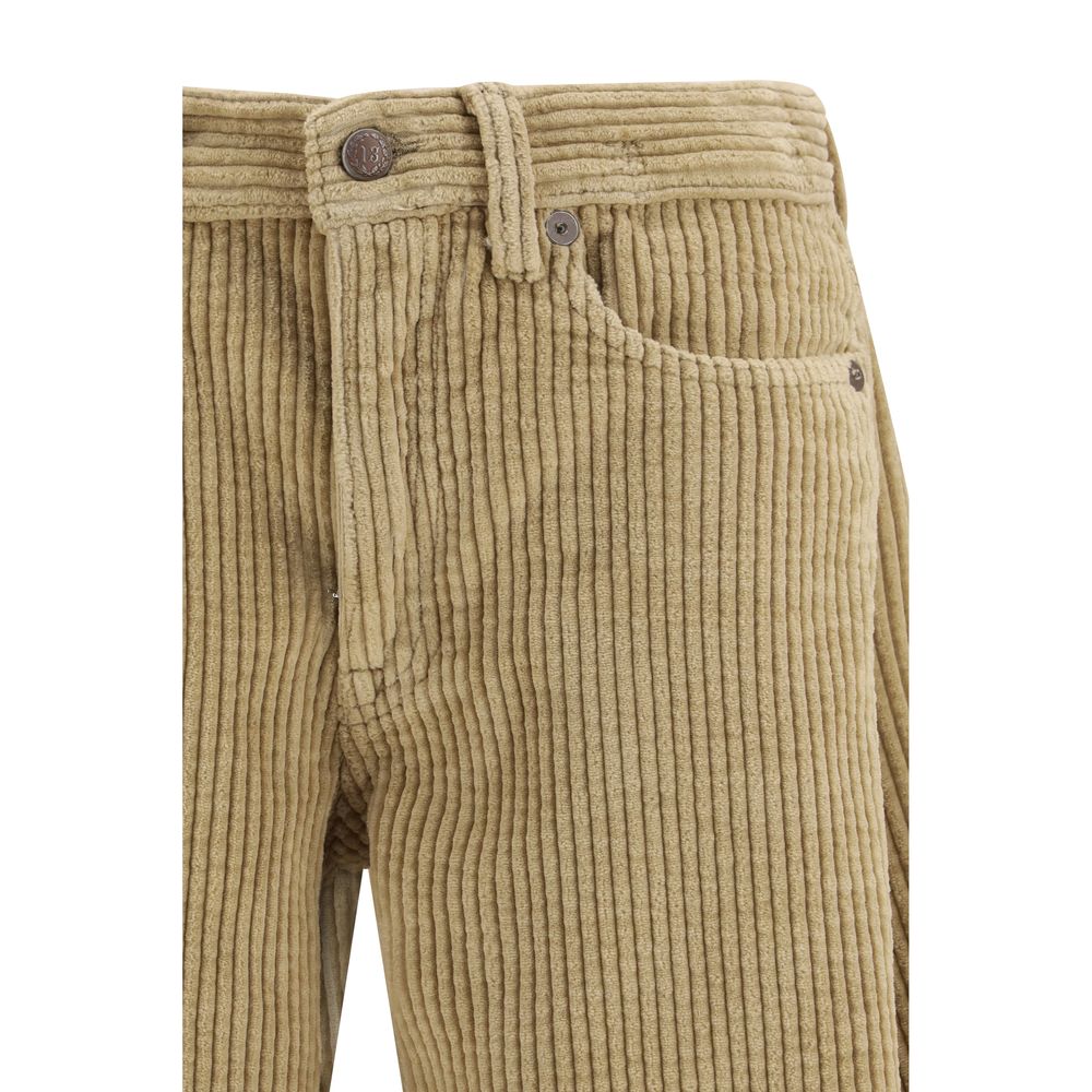 R13 Janine Brown Cotton Relaxed Fit Jeans