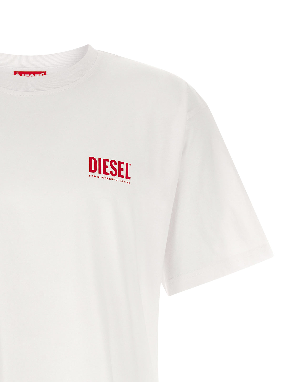 T-shirt blanc en coton Diesel