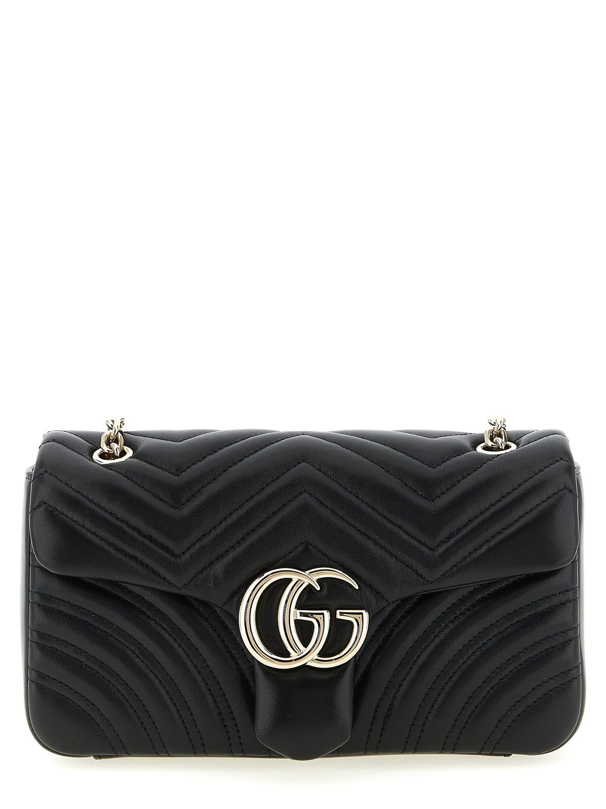 Gucci GG Marmont Black Lamb Leather Shoulder Bag