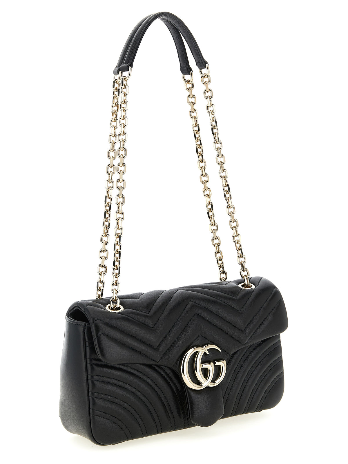 Gucci GG Marmont Black Lamb Leather Shoulder Bag