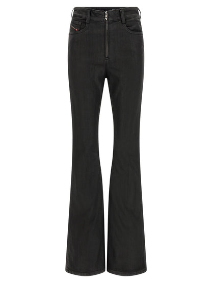 Diesel Black Cotton Slim Fit Jeans
