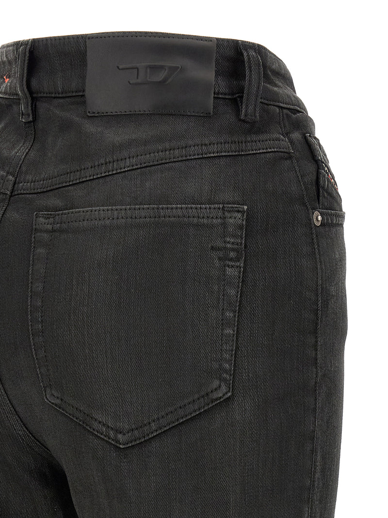 Diesel Black Cotton Slim Fit Jeans