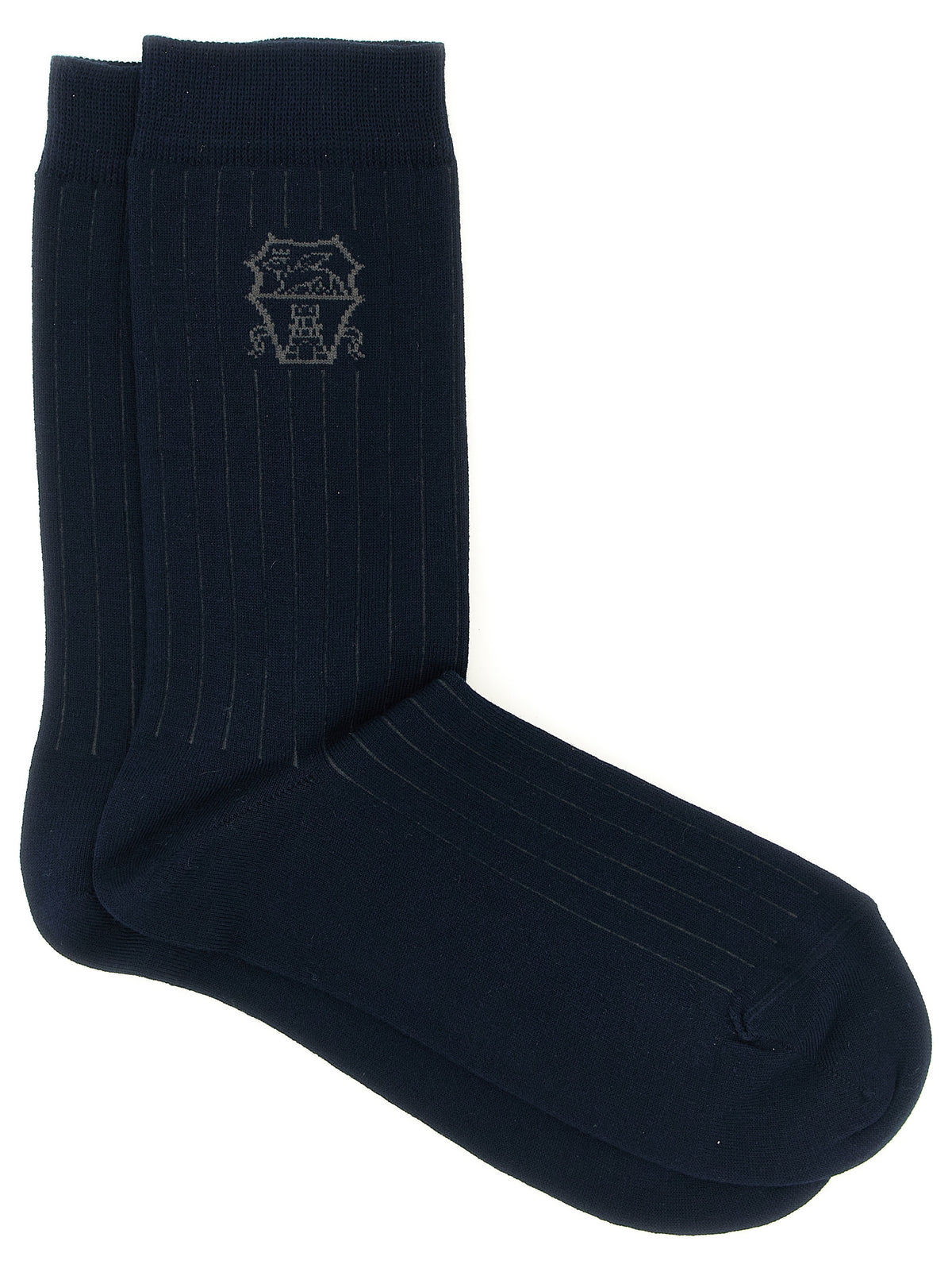 Brunello Cucinelli Blue Cotton Socks - Elegant Italian Design