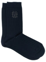 Brunello Cucinelli Blue Cotton Socks - Elegant Italian Design