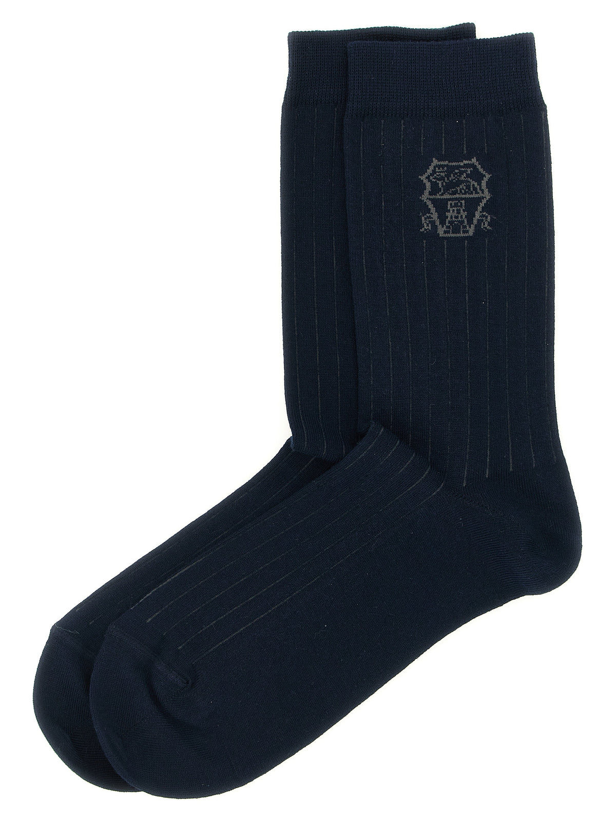 Brunello Cucinelli Blue Cotton Socks - Elegant Italian Design