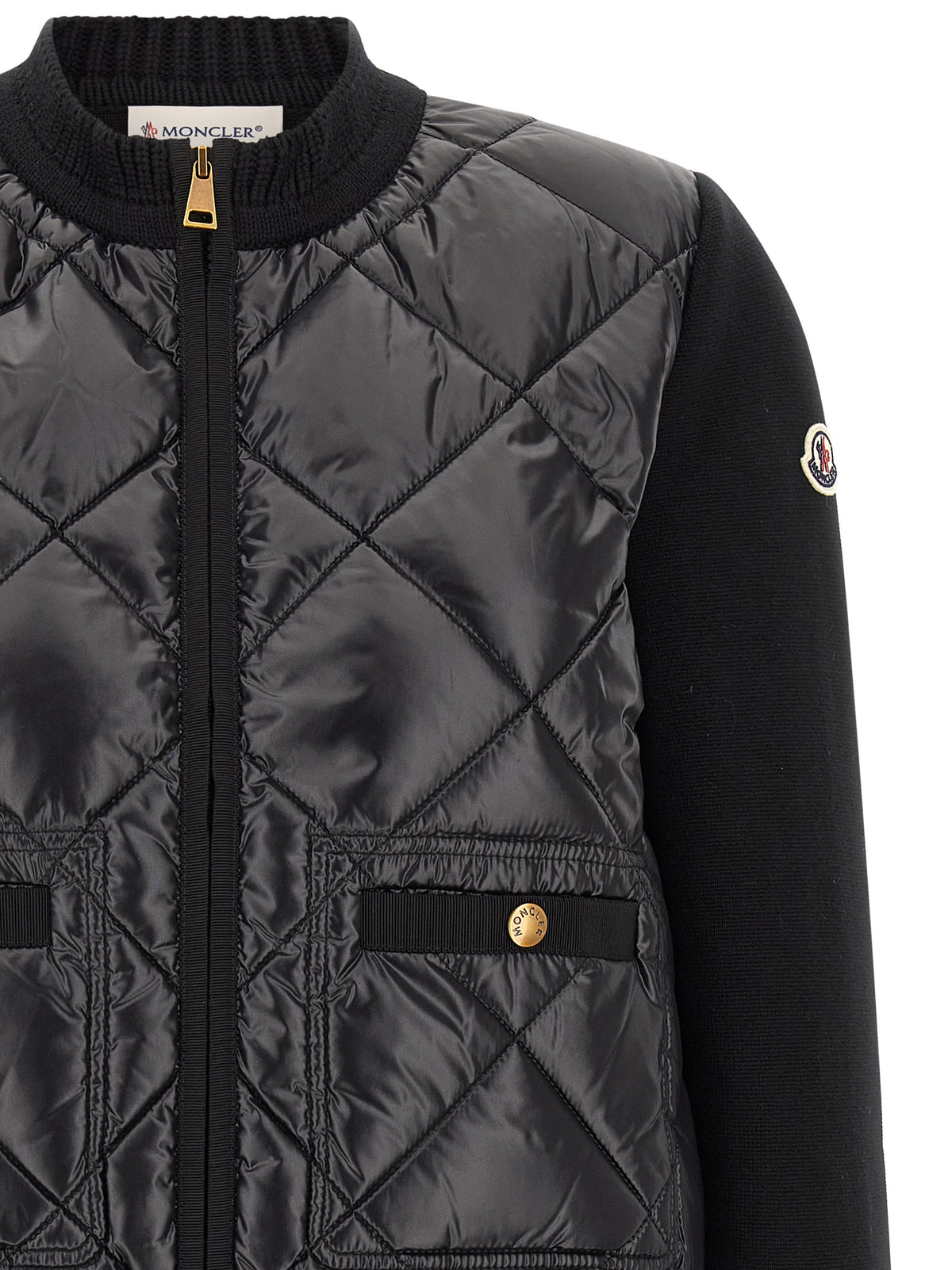 Moncler Black Polyamide Cardigan - Stylish and Functional