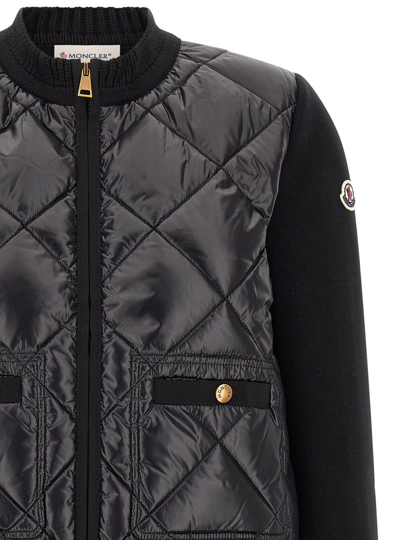 Moncler Black Polyamide Cardigan