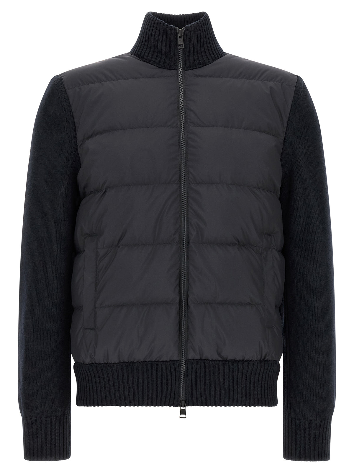 Moncler Blue Polyester Cardigan - Luxury Layering for Men