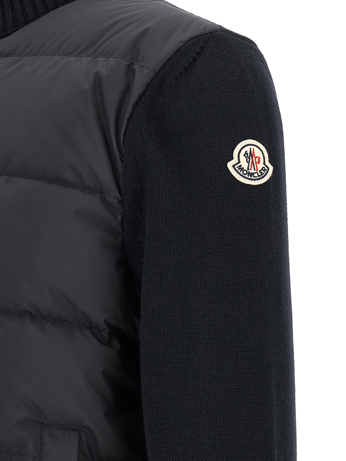 Moncler Blue Polyester Cardigan - Luxury Layering for Men