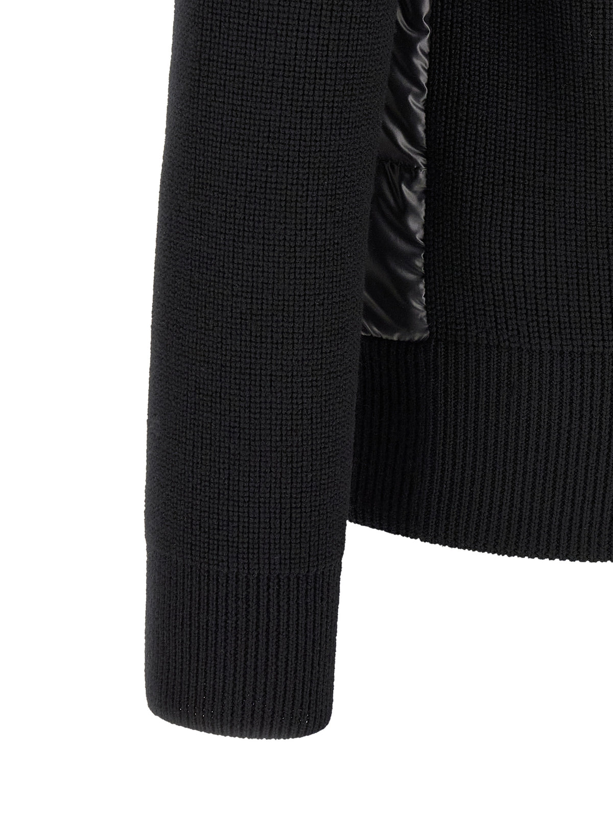 Moncler Black Polyester Cardigan - Stylish and Functional