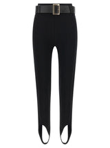 Self-Portrait Black Viscose Leggings