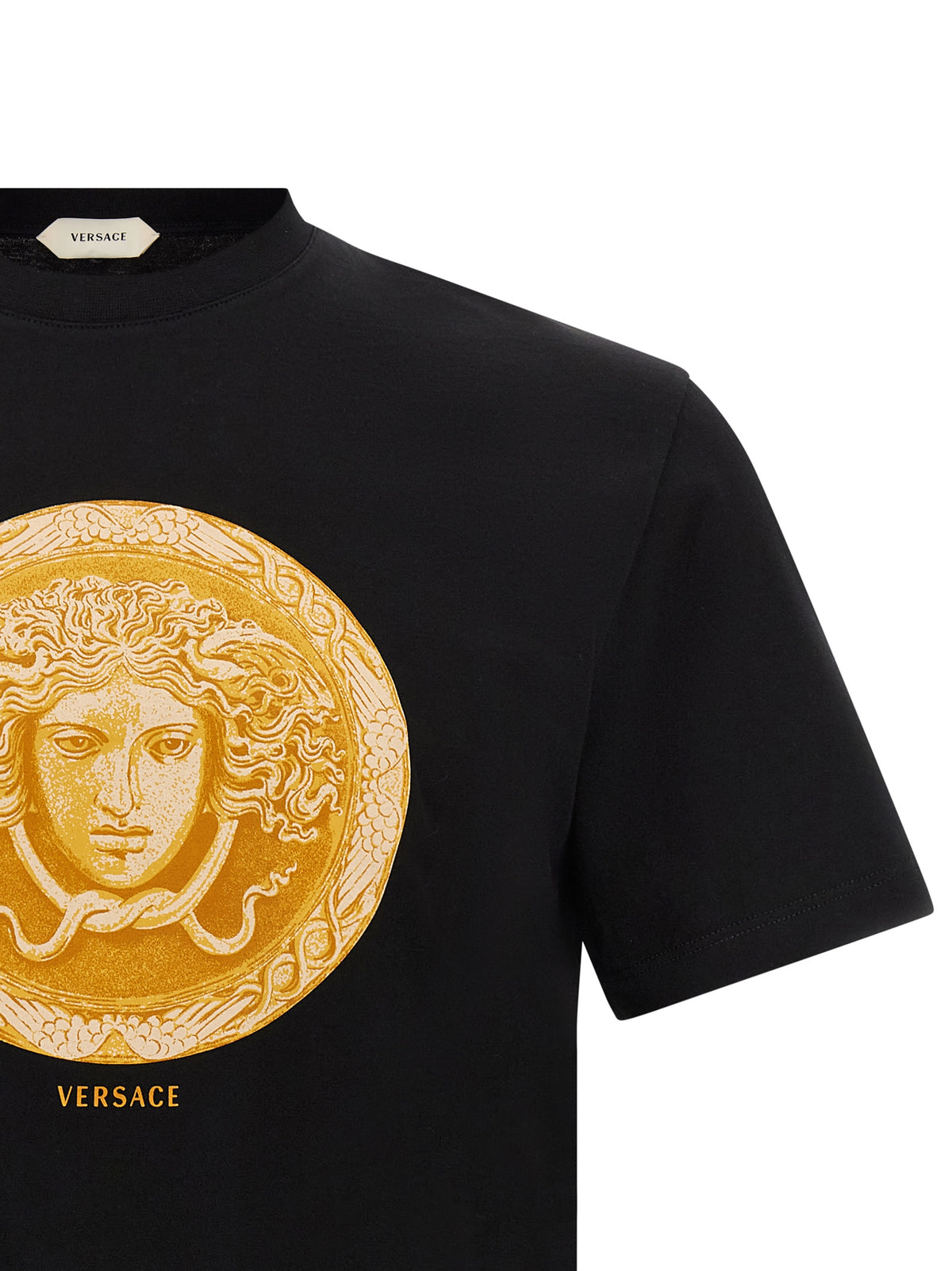 Versace Black Cotton T-Shirt - Iconic Style and Comfort