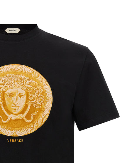 Versace Black Cotton T-Shirt