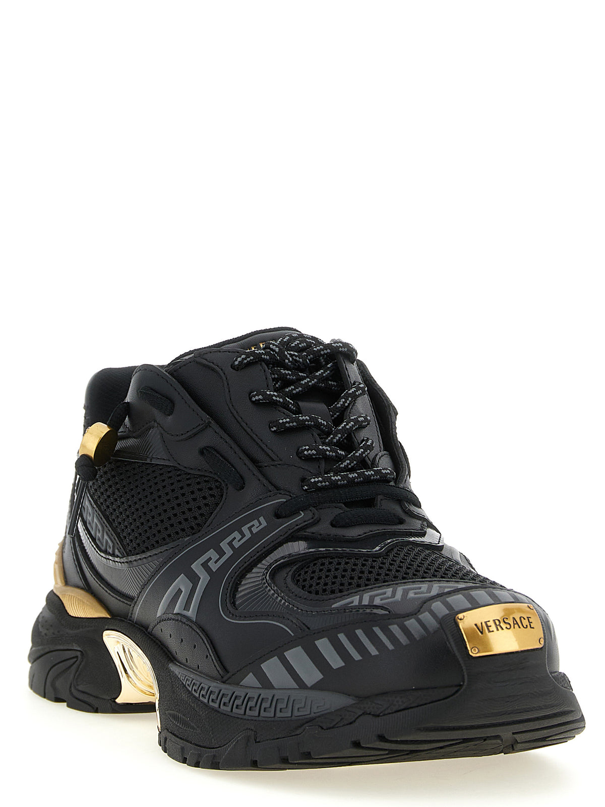 Versace Multicolor Calfskin Athletic Sneakers for Men