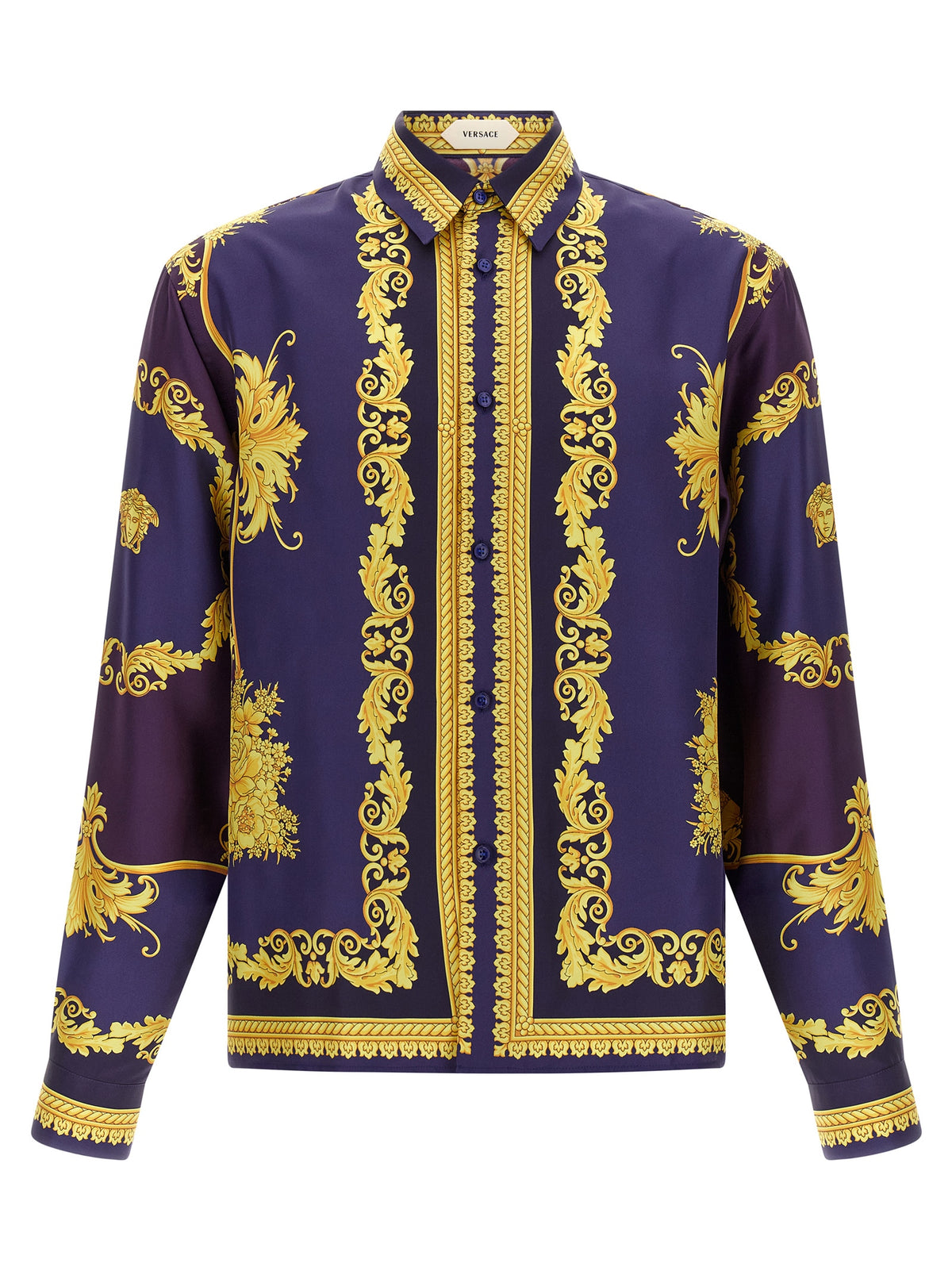 Versace Multicolor Silk Blouse - New Barocco Print