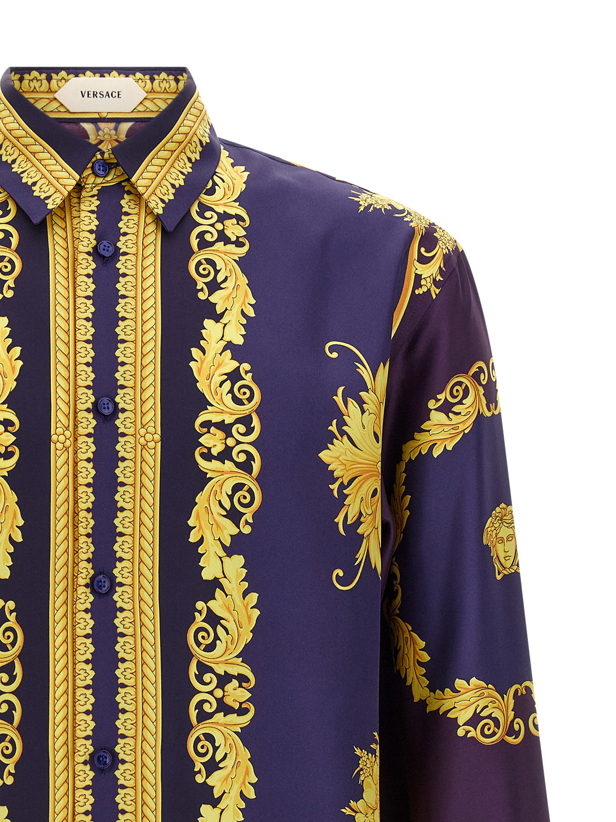 Versace Multicolor Silk Blouse - New Barocco Print