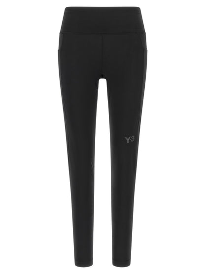 Y-3 Black Recycled Polyester Leggings