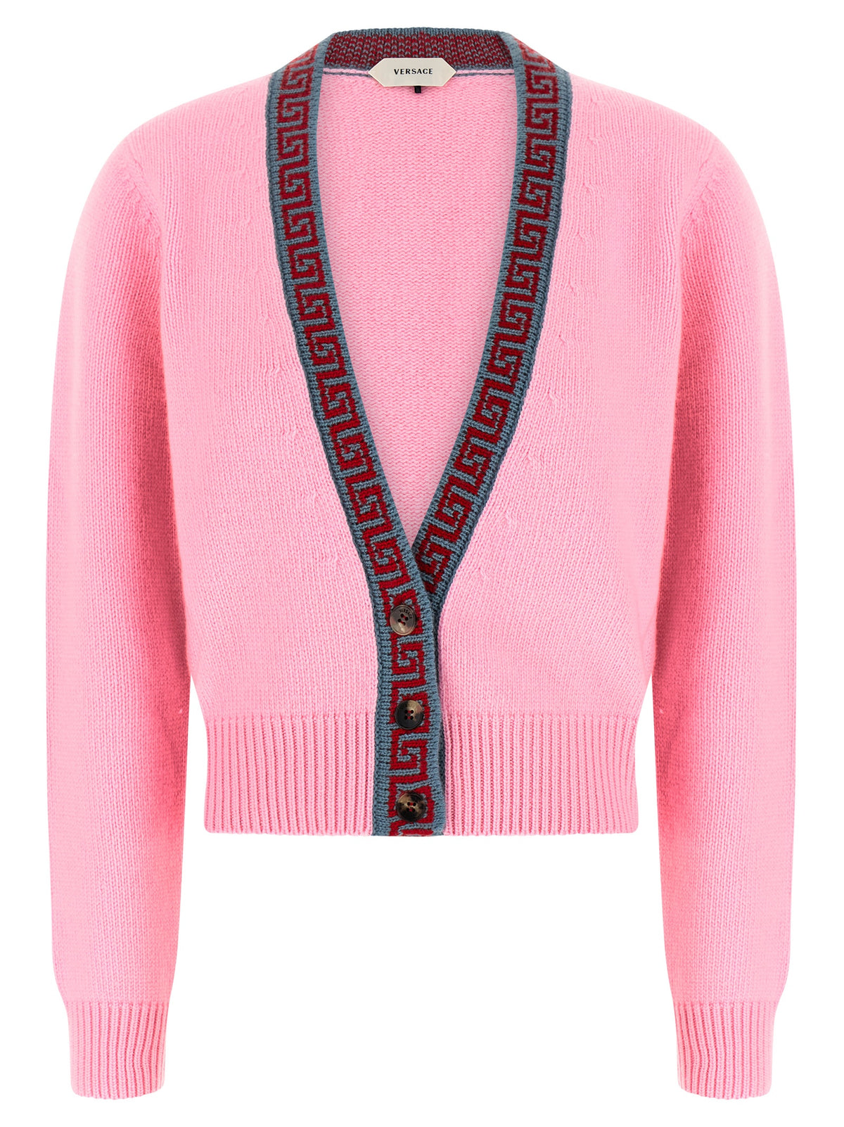 Versace Multicolor Virgin Wool Cardigan for Women