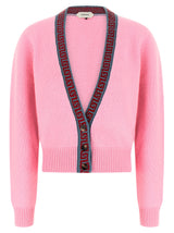 Versace Multicolor Virgin Wool Cardigan for Women