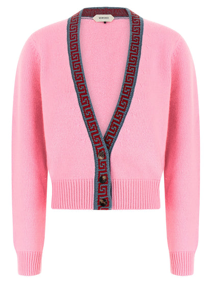 Versace Multicolor Virgin Wool Cardigan