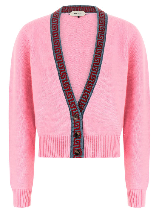 Versace Multicolor Virgin Wool Cardigan