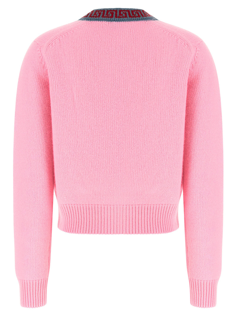 Versace Multicolor Virgin Wool Cardigan