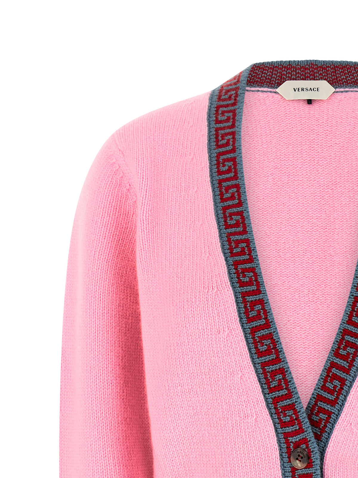 Versace Multicolor Virgin Wool Cardigan for Women