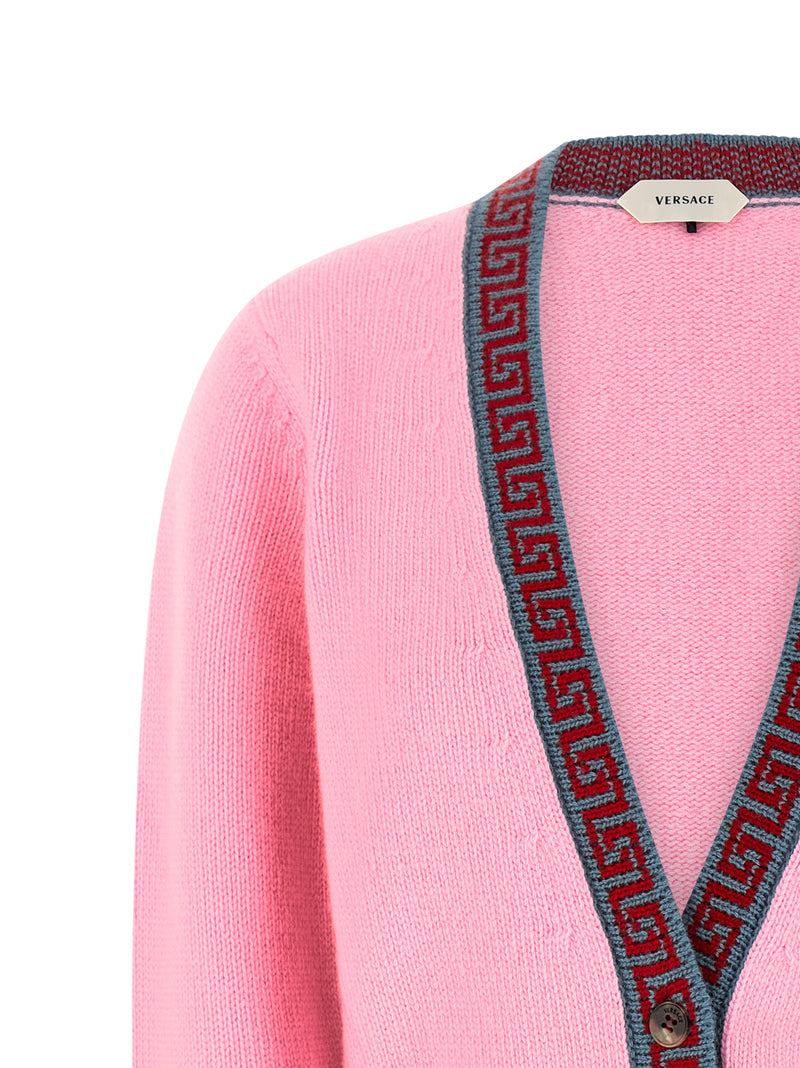 Versace Multicolor Virgin Wool Cardigan