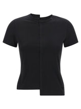 Y-3 Black Cotton Fitted T-Shirt for Women
