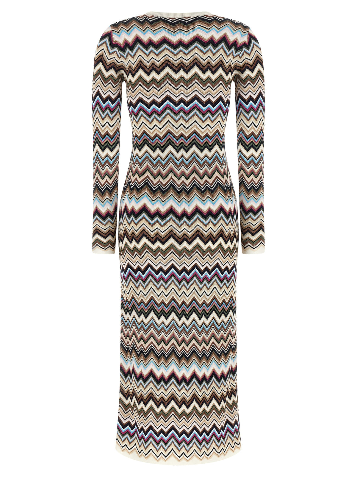 Missoni Multicolor Viscose Midi Dress - Iconic Italian Elegance