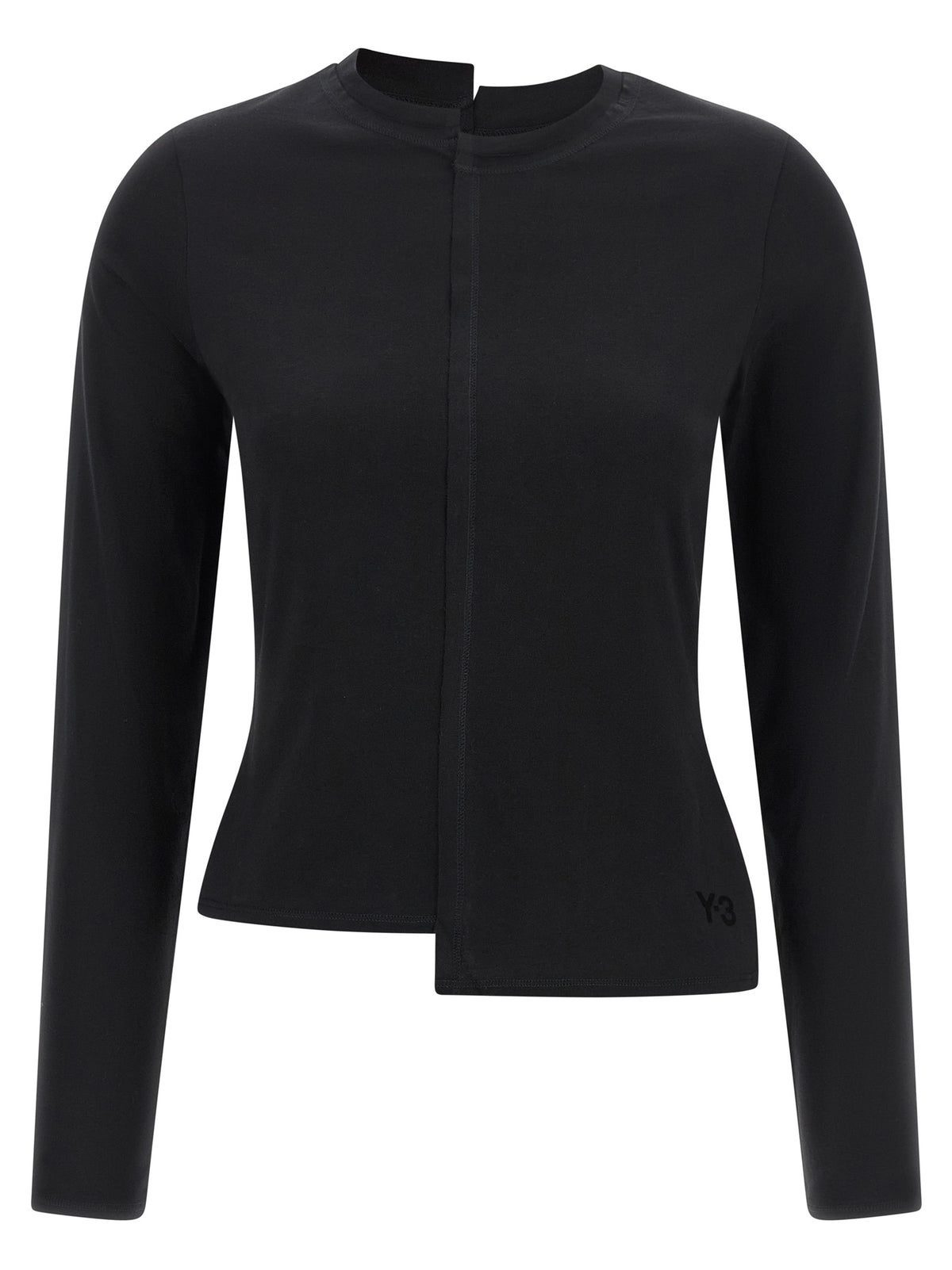 Y-3 Black Cotton Long Sleeve T-Shirt - Modern Minimalism