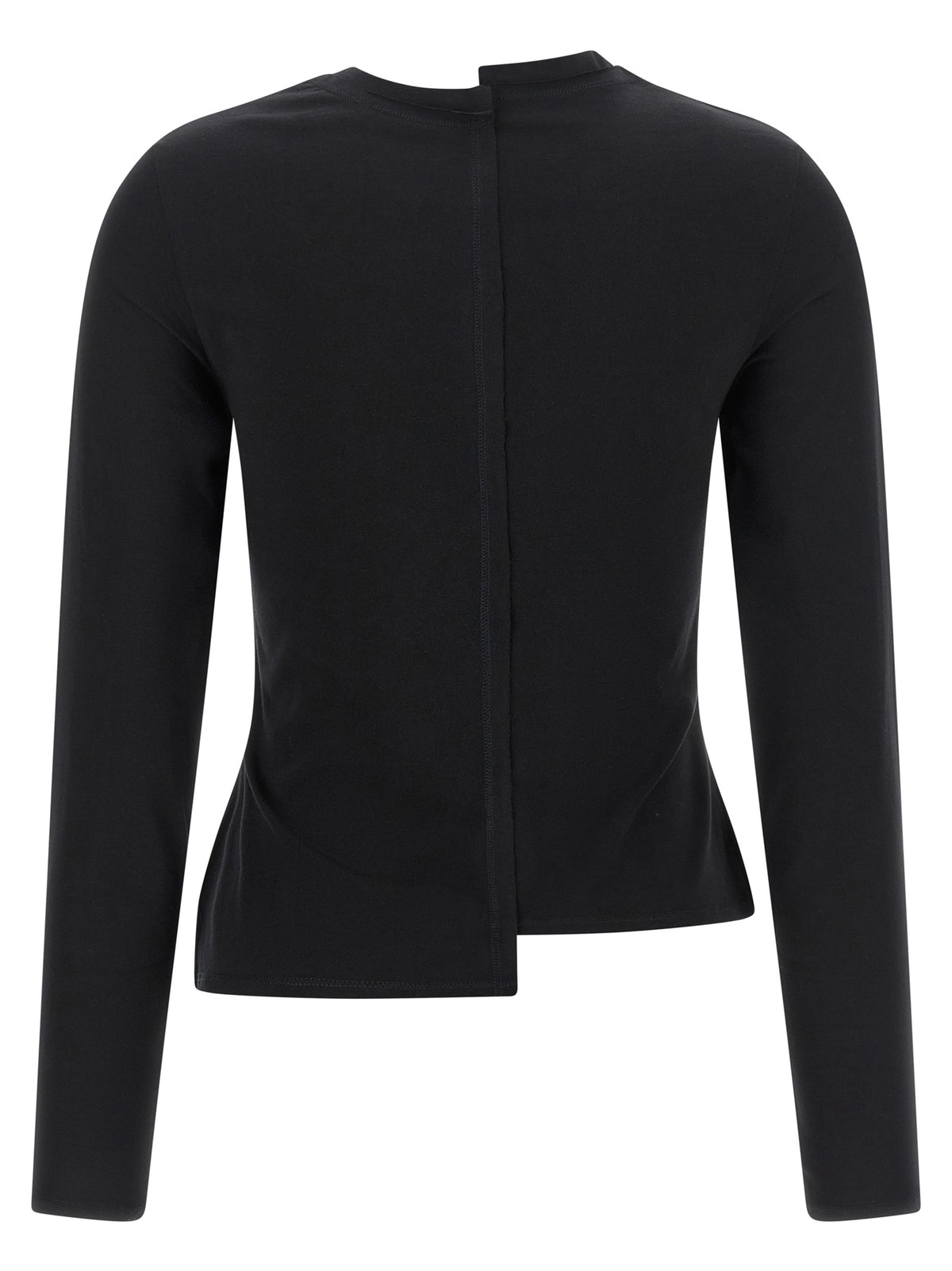 Y-3 Black Cotton Long Sleeve T-Shirt - Modern Minimalism