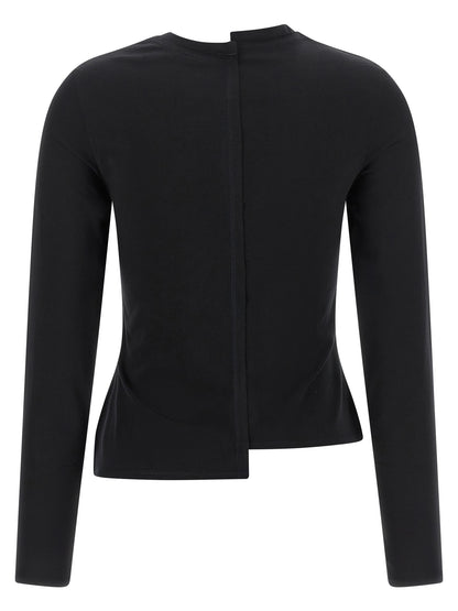 Y-3 Black Cotton Long Sleeve T-Shirt
