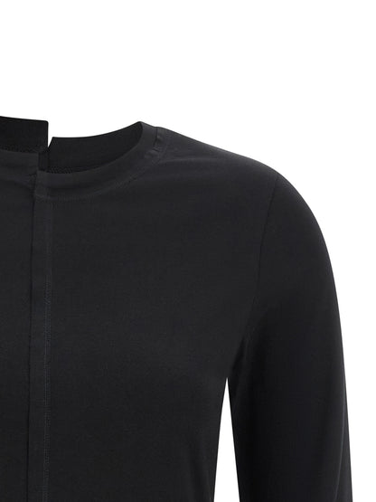 Y-3 Black Cotton Long Sleeve T-Shirt