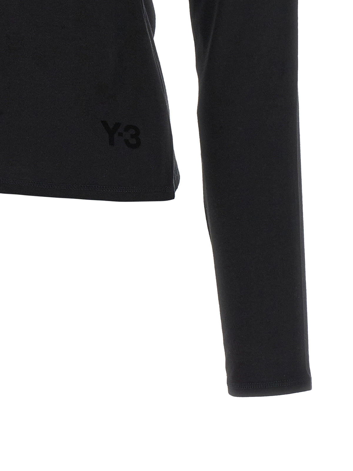Y-3 Black Cotton Long Sleeve T-Shirt - Modern Minimalism