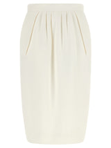 Stella McCartney White Polyester Midi Skirt for Women