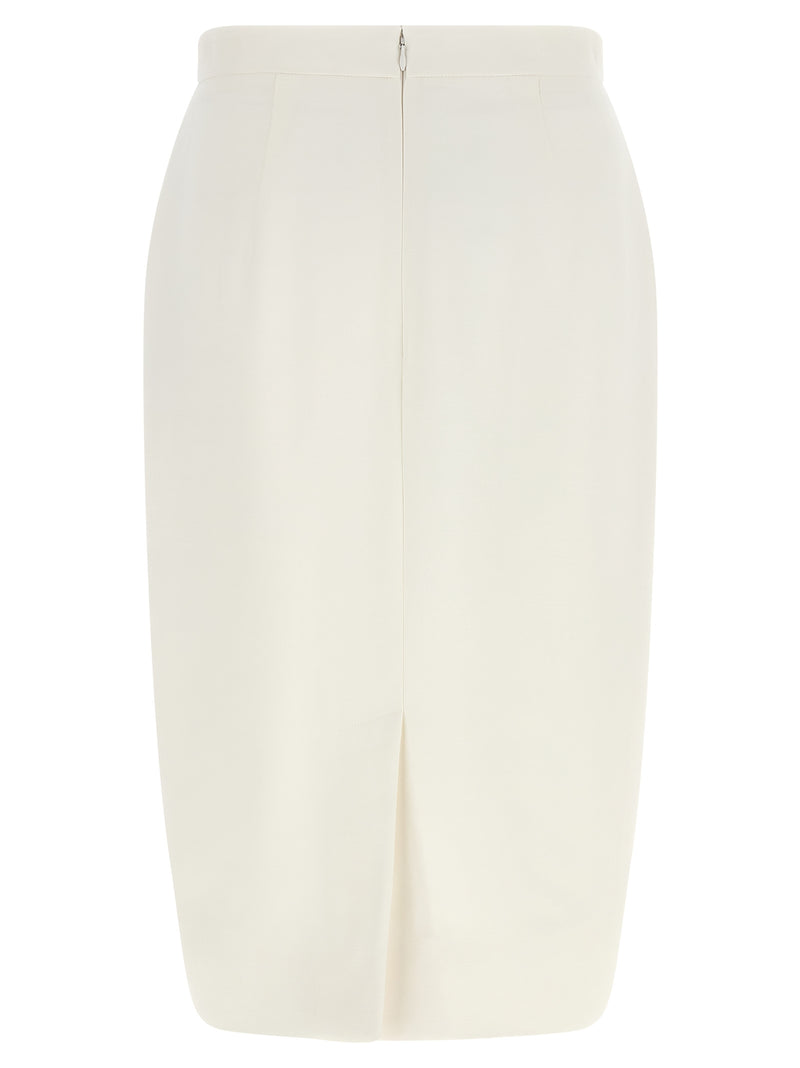 Stella McCartney White Polyester Midi Skirt