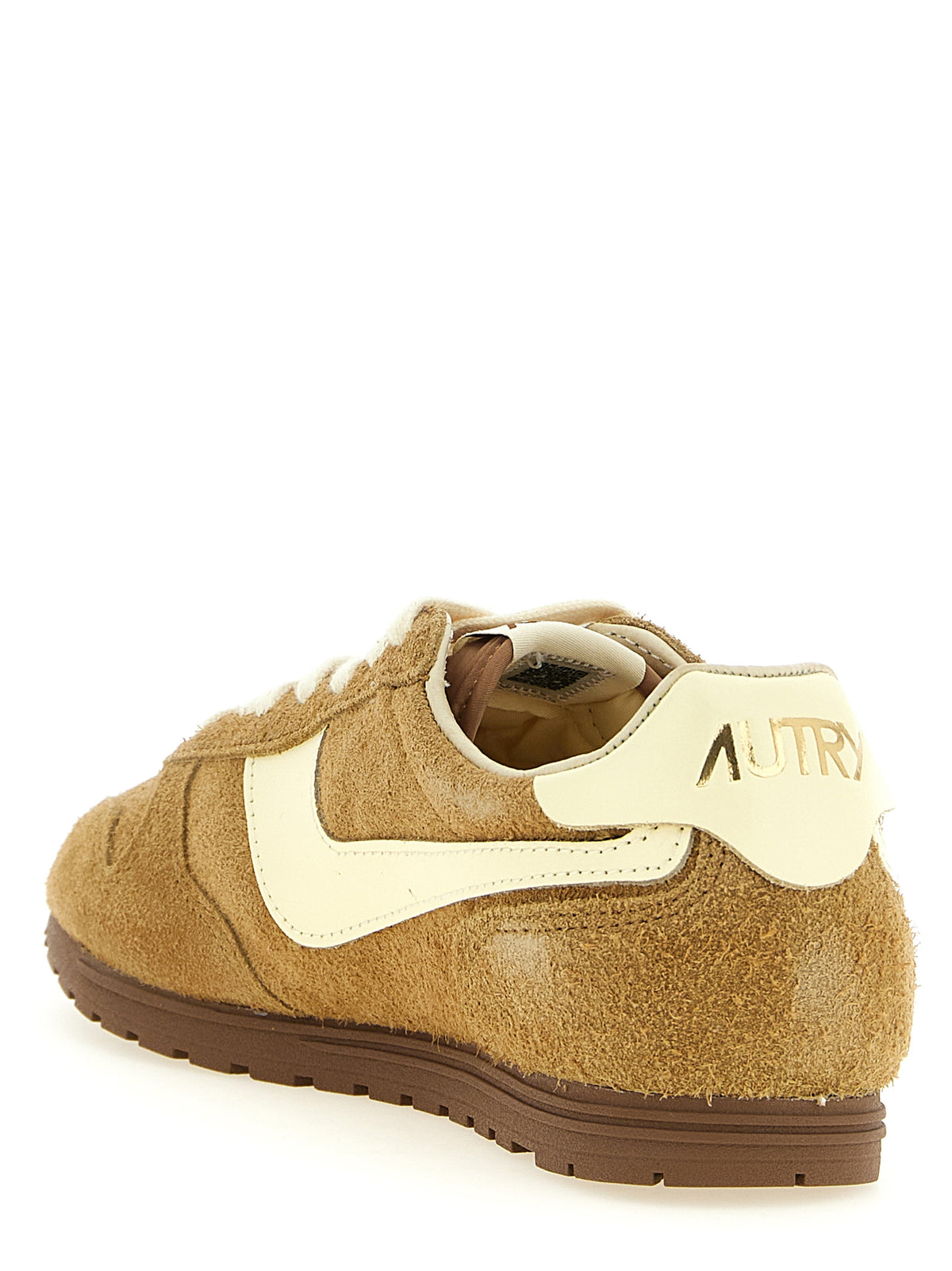 Autry Windspin Low Brown Cowhide Athletic Sneakers for Women