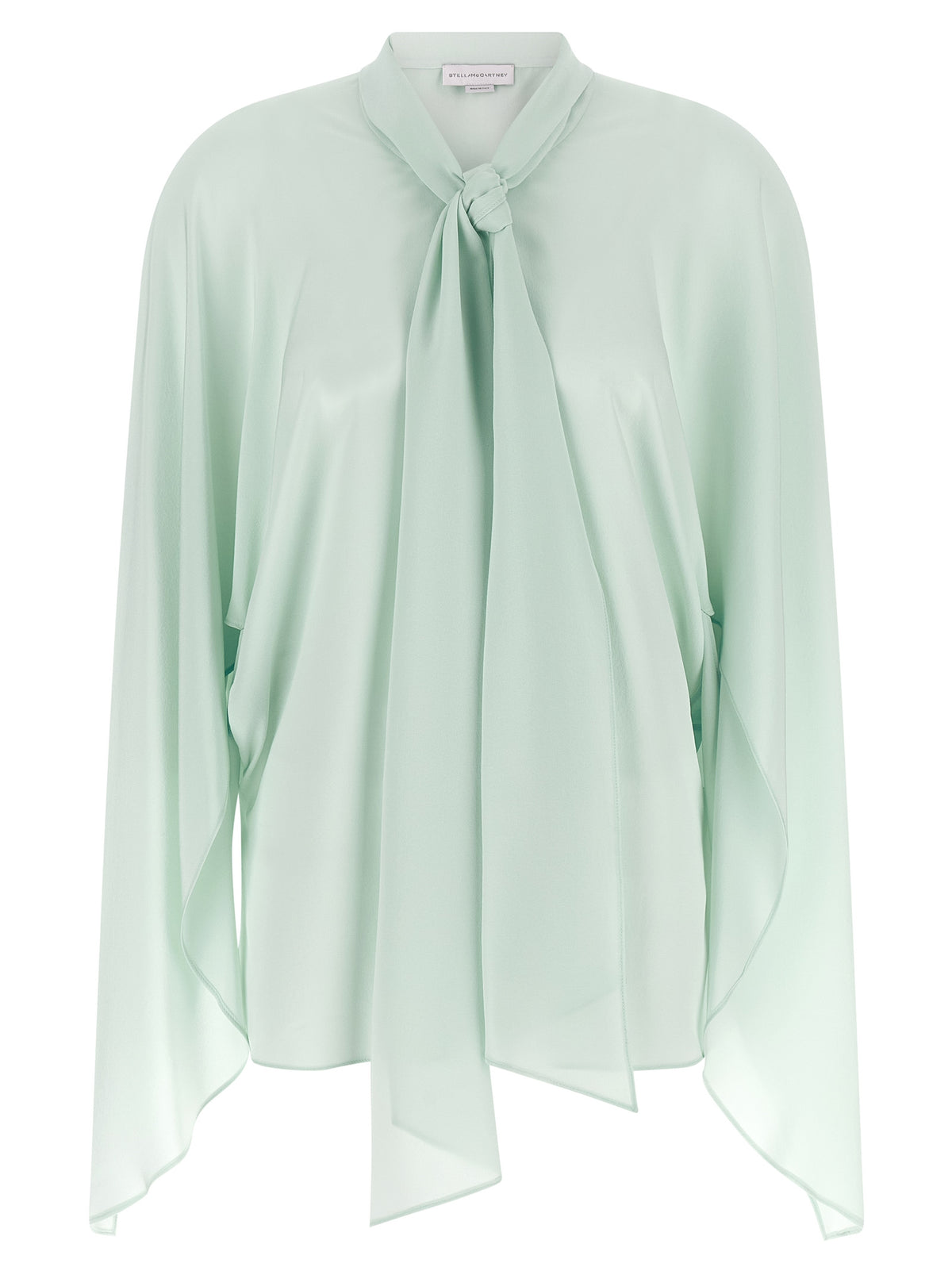 Stella McCartney Bicolor Silk Blouse - Mint Green