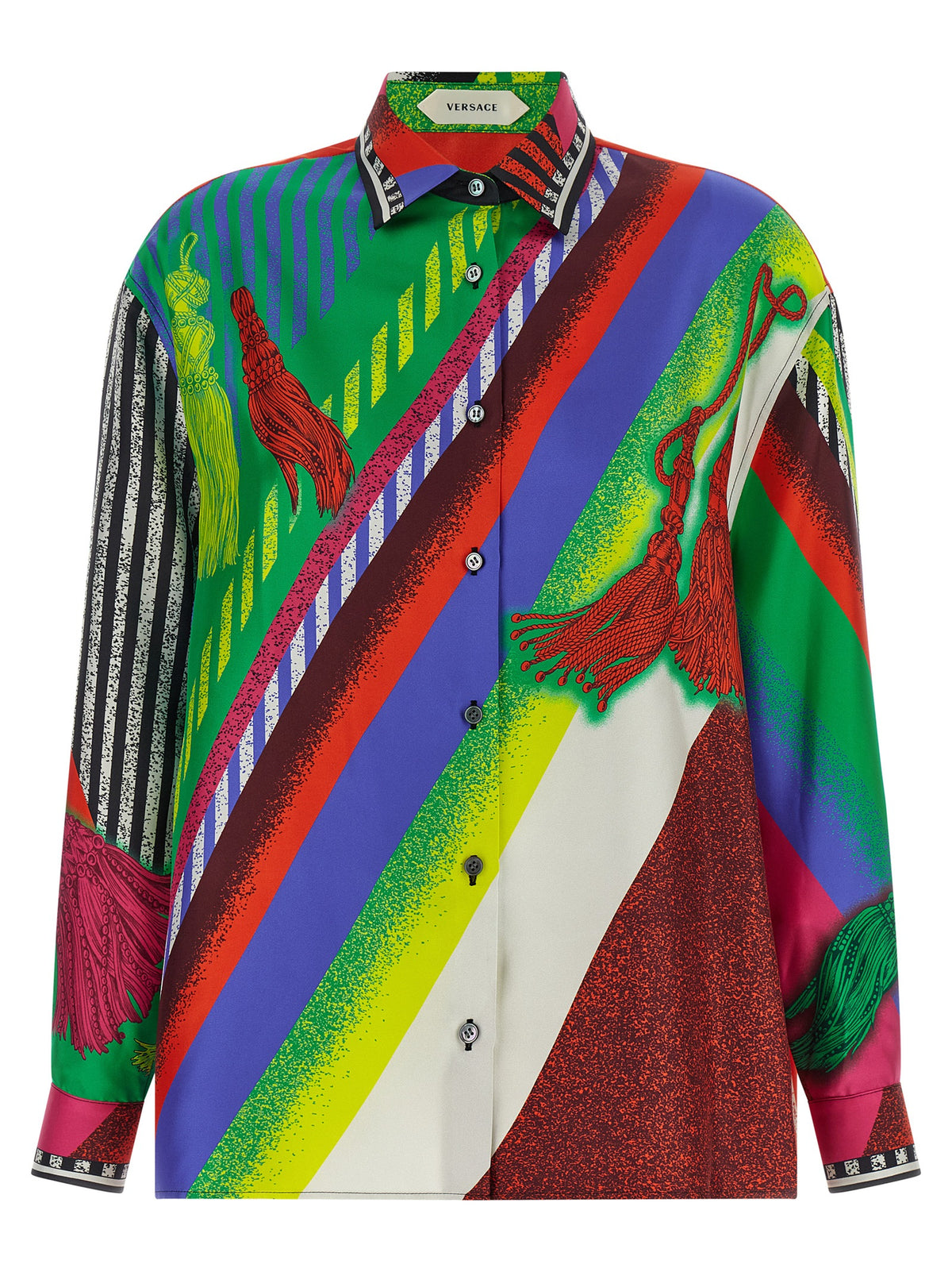 Versace Multicolor Silk Blouse - Formula 6 Print