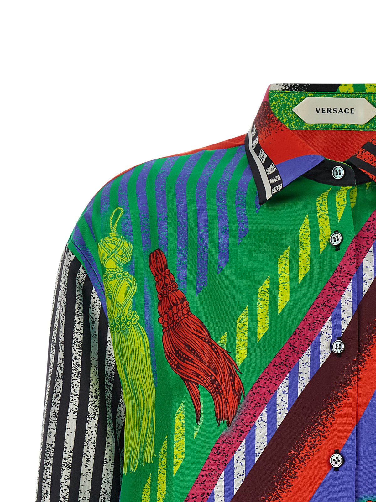 Versace Multicolor Silk Blouse - Formula 6 Print